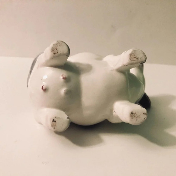 Vintage Ceramic Cow Sugar Bowl Container 4 Inch Long Figurine - Picture 9 of 14